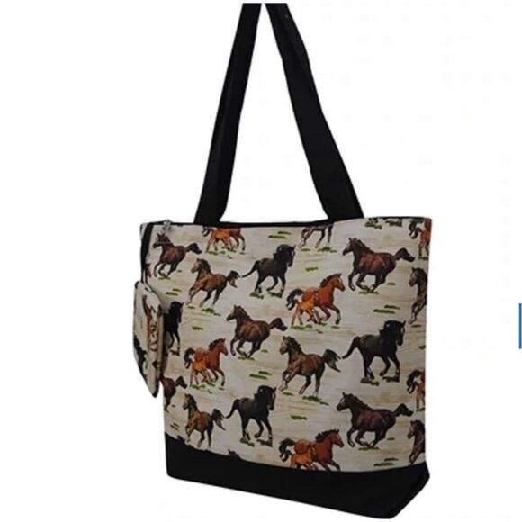 NGIL Horse running Canvas Tote Bag - Picture 1 of 2